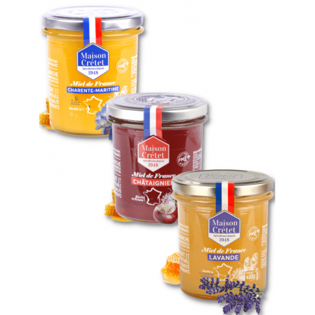 trio de miels de France 400-425g trio de miels de France 400-425g