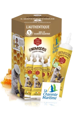 5 tubes de miel de Charente-Maritime